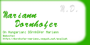 mariann dornhofer business card