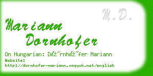 mariann dornhofer business card